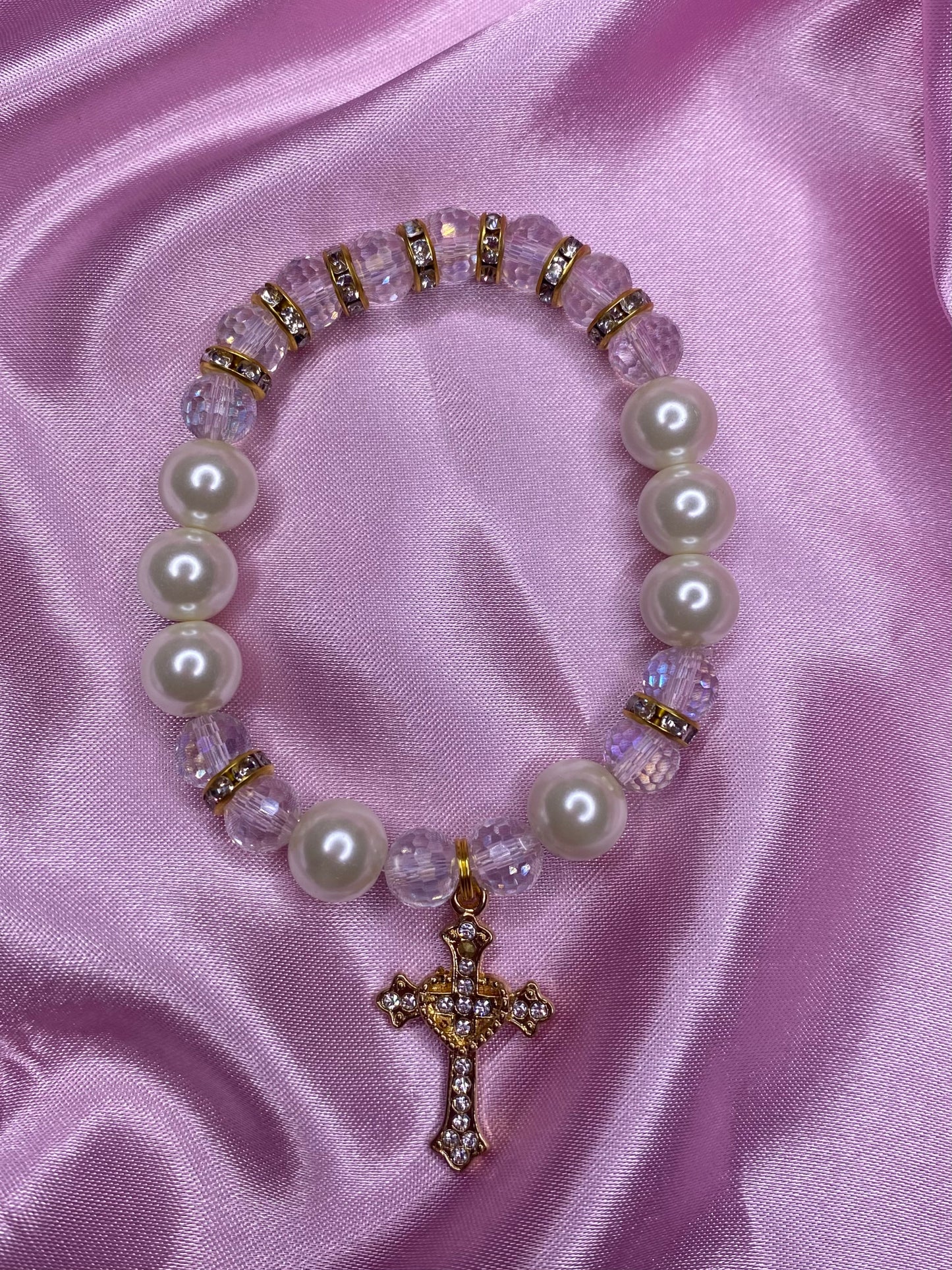 Gold Pearl Cross